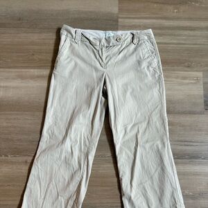 Ann Taylor Loft Marisa Rivera Petite Ankle Length Pants Khaki Tan Size 4P